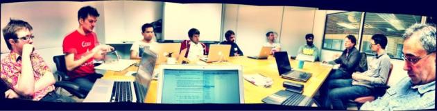 (The discussion group at the #SmartHack event in Birmingham)