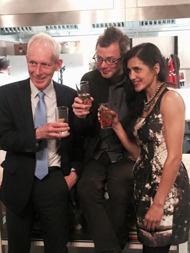 (Shaleen Meelu and Robert Smith with Hugh Fearnley-Whittingstall at the opening of the Harborne Food School. The School is a Community Interest Company that promotes healthy, sustainable approaches to food through courses offered to local people and organisations)